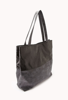 Thumbnail for your product : Forever 21 Luxe Faux Croc Panel Tote