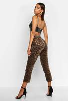 Thumbnail for your product : boohoo Leopard Mom Jeans