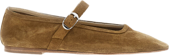 Le Monde Beryl Deconstructed Suede Mary Jane Ballet Flats
