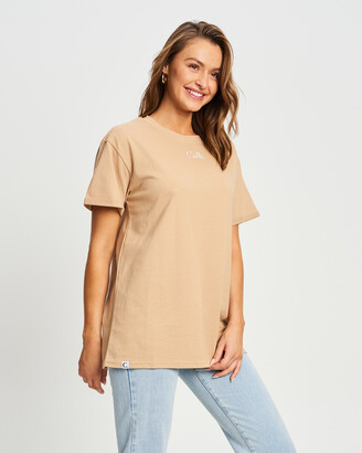 Calli - Women's Neutrals T-Shirts - Oversized T-Shirt - Size One Size, XS at The Iconic