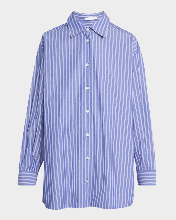 The Row Luka Stripe Button Down Shirt