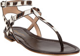 Thumbnail for your product : Gianvito Rossi Zebra T-Strap Flat Sandals