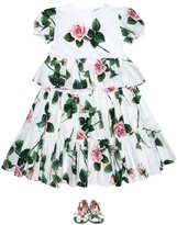 Thumbnail for your product : Dolce & Gabbana Children Appliqued floral cotton T-shirt