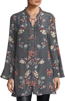 Thumbnail for your product : Tolani Whitney Long Floral-Print Tunic