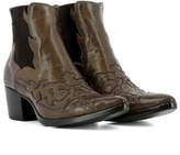Thumbnail for your product : Alberto Fasciani Brown Leather Heeled Ankle Boots