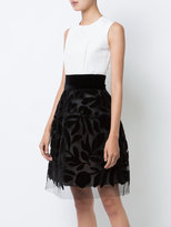 Thumbnail for your product : Oscar de la Renta velvet-flocked dress
