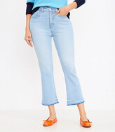 Thumbnail for your product : LOFT Petite Curvy Let Down Hem High Rise Kick Crop Jeans in Vivid Light Indigo Wash