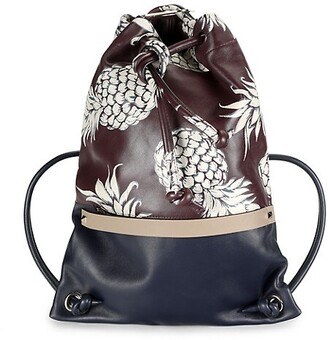 mens leather drawstring bag