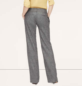 LOFT Peppered Tweed Pleated Wide-Leg Trousers in Marisa Fit