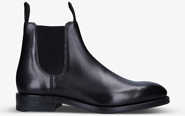 Loake Mens Black Chatsworth Leather Chelsea Boots - ShopStyle