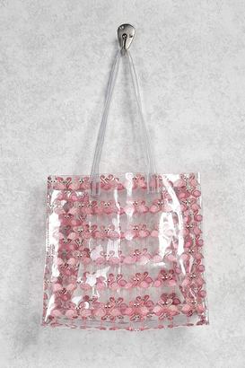 Forever 21 Flamingo Print Clear Tote