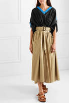 Thumbnail for your product : J.W.Anderson Belted Cotton-poplin Maxi Dress - Beige