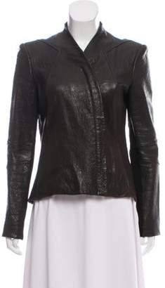 Helmut Lang Leather Collarless Jacket Leather Collarless Jacket