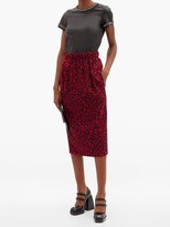 Thumbnail for your product : No.21 High-rise Leopard-jacquard Twill Skirt - Red Multi