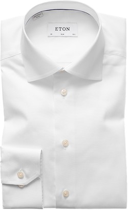 Eton White Signature Twill Shirt - Slim Fit