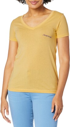 Margaritaville Women's Flip Flop Classic Fit V-Neck Graphic Short Sleeve T-Shirt