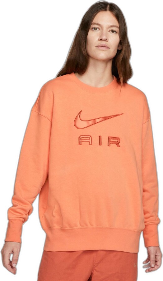 nike plus mini swoosh oversized hoodie in oatmeal