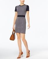 Thumbnail for your product : MICHAEL Michael Kors Gingham Textured Sheath Dress
