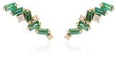 Thumbnail for your product : Suzanne Kalan 18kt Yellow Gold Emerald And Diamond Stud Earrings