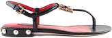 Thumbnail for your product : Dolce & Gabbana Embellished Logo Flat Sandals