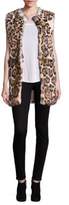 Thumbnail for your product : Adrienne Landau Leopard-Print Rabbit Fur Vest