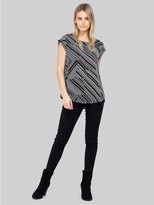 Thumbnail for your product : M&Co Izabel abstract stripe t-shirt