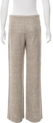 Valentino Tweed High-Rise Wide-Leg Pants