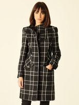 Thumbnail for your product : M&Co Petite funnel neck check coat