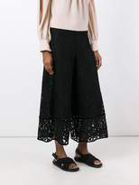 Thumbnail for your product : See by Chloe 'Floral Embroidered Lace' Flared Trousers
