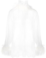 Thumbnail for your product : Styland Feather Trim Blouse