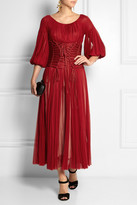 Thumbnail for your product : Dolce & Gabbana Corseted silk-tulle midi dress