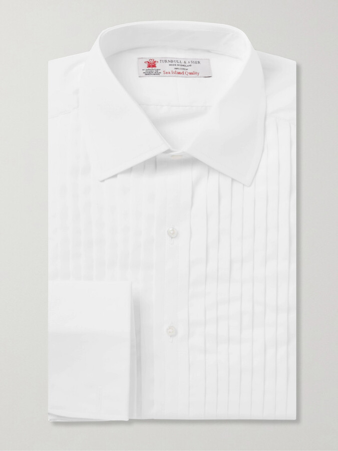 White Sea Island Cotton Tuxedo Shirt