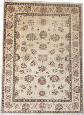 Isabelline Akiyah One-of-a-Kind 5' x 8' New Age Area Rug in Beige/Brown