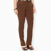 Thumbnail for your product : Ralph Lauren Woman Suede-Trim Straight Pant