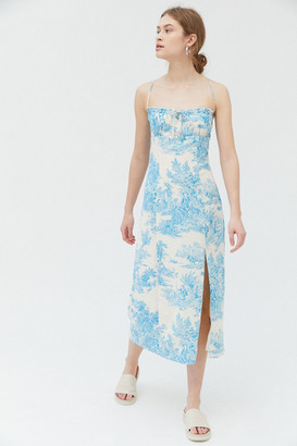 urban outfitters blue dress white flowers