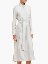 Thumbnail for your product : ODYSSEE Fontanne Striped Tie-waist Shirtdress - White