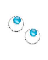 Thumbnail for your product : Ippolita 925 Wonderland Circle Frame Post Earrings, Bright Blue