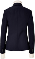 Thumbnail for your product : Veronica Beard Stretch Wool Classic Blazer with Layered Knit