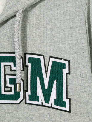 MSGM Kids logo printed hoodie