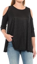 Thumbnail for your product : Chelsea & Theodore Cold-Shoulder Swing Shirt - 3/4 Sleeve (For Women)
