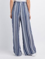 Thumbnail for your product : Charlotte Russe Striped Gauze Palazzo Pants