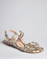 Thumbnail for your product : Stuart Weitzman Strappy Flat Sandals - Rolldown