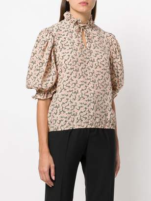 Prada floral print blouse