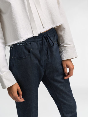 DKNY Pure Denim Pull On Pant With Drawcord