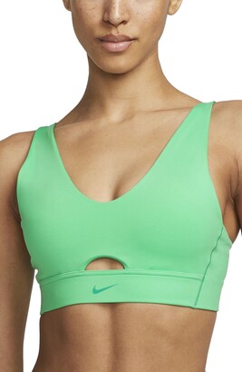 green Nike sports bra