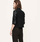 Thumbnail for your product : LOFT Tall Faux Leather Sleeve Blazer