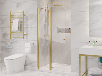 ANZZI 33.3” W x 72” H Frameless Shower Door