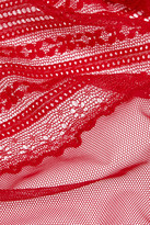 Thumbnail for your product : L'Agent by Agent Provocateur Esma stretch-lace chemise