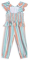 Thumbnail for your product : HABITUAL KIDS Baby Girl's Ruffle Multicolor Striped Jumpsuit
