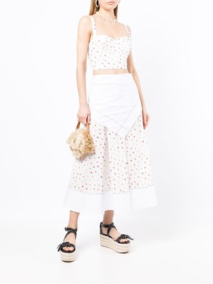 Rosie Assoulin floral-print A-line midi skirt